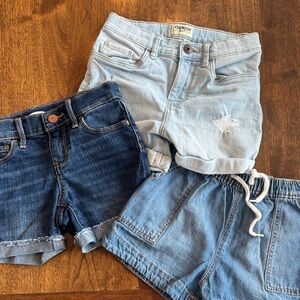 OshKosh & Old Navy Kids Denim Shorts Trio - Light Blue, Dark Blue